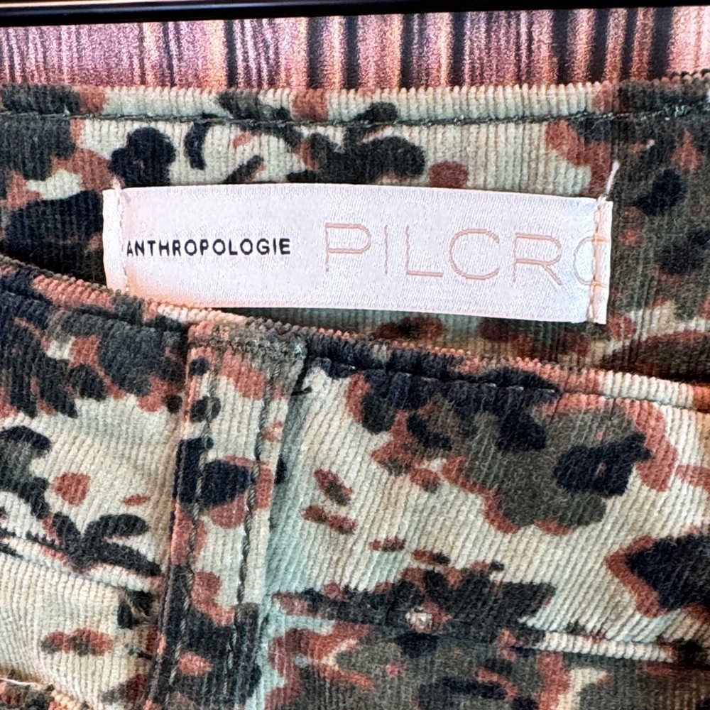 Pilcro Floral Faux Camouflage Button Pants - Picture 3 of 11